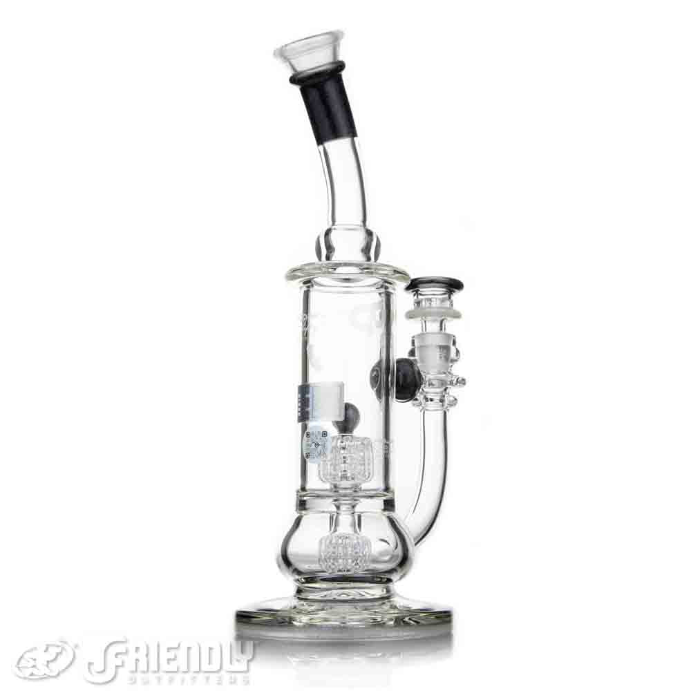 Monbius Glass Accents Series 50T V5 w/Clear over White Satin UV and Crushed Opal over Jet Black Accents