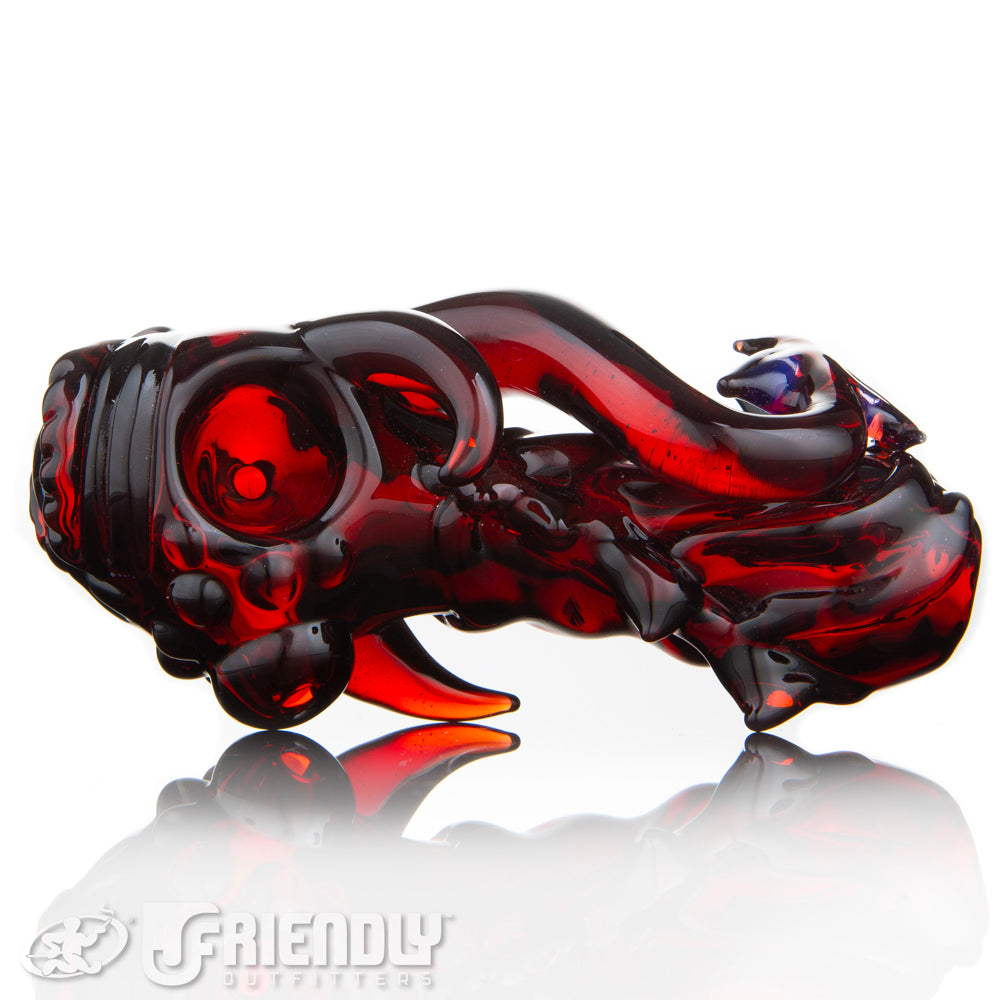 Mako Glass Red Sea Monster Spoon #19