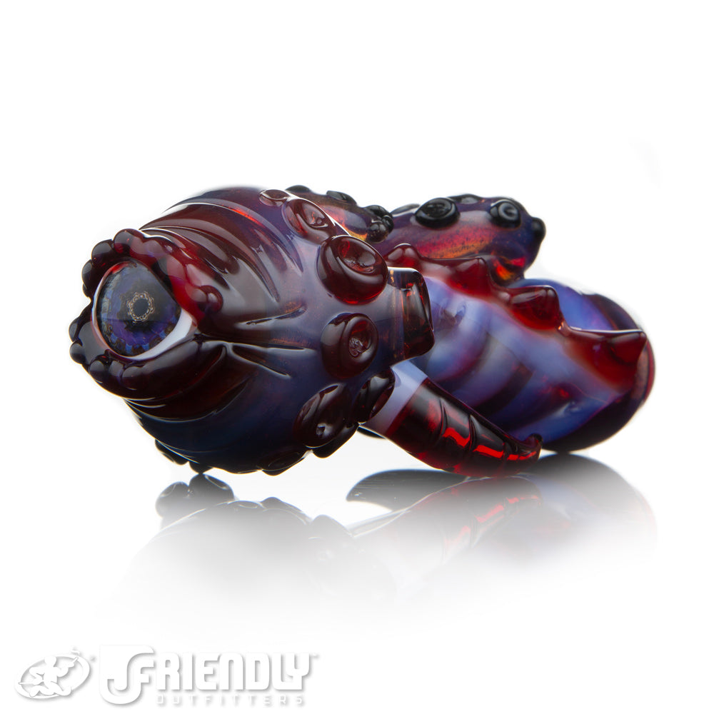 Mako Glass Dark Red & Purple Sea Creature Spoon
