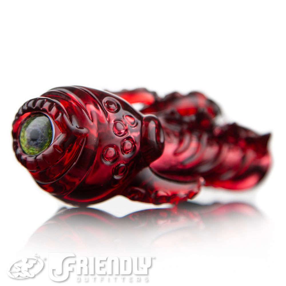 Mako Glass Dark Red Creature Spoon #10