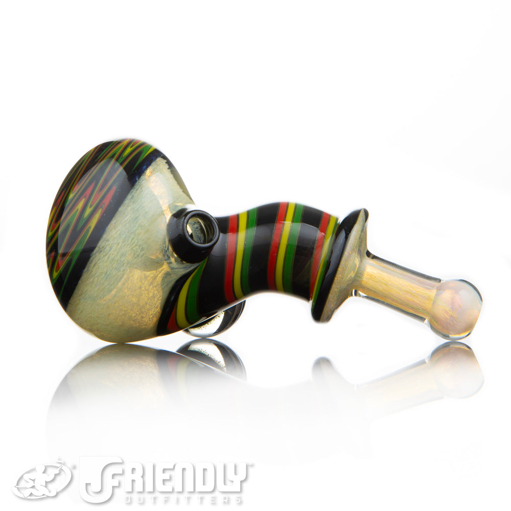 Amar Glass Rasta Wig Wag Fumed Three Hole Bowl Spoon