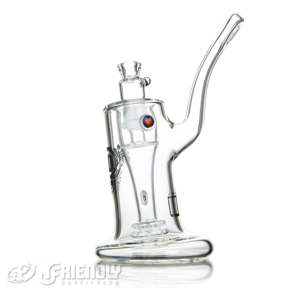 4.0 Glass Eric Ross 18mm Black Label Bubbler w/ Male Joint