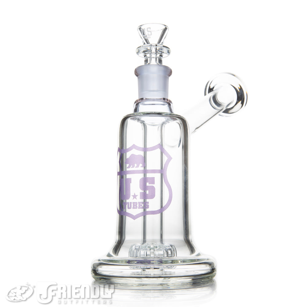 US Tubes 19mm Hybrid Bubbler w/Purple Joint & Label