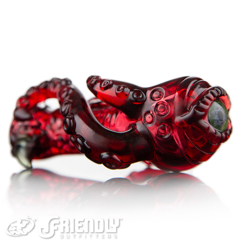 Mako Glass Dark Red Creature Spoon #10