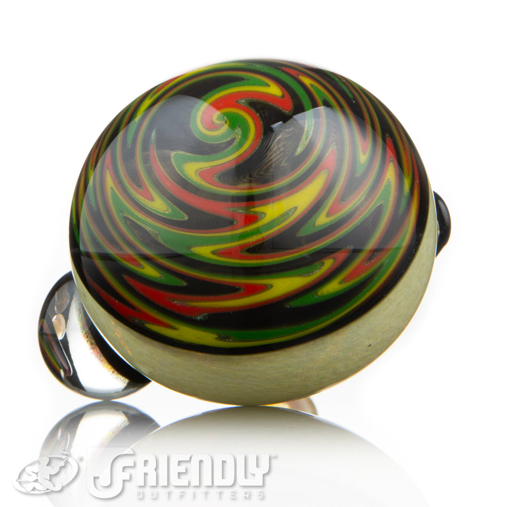 Amar Glass Rasta Wig Wag Fumed Three Hole Bowl Spoon