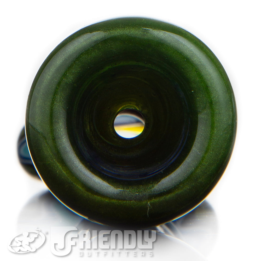 Mike Fro Glass Blue & Purple Flat Mouthpiece Chillum