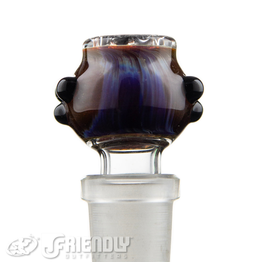B.Wilson Glass 14mm Worked Multi Hole Slide
