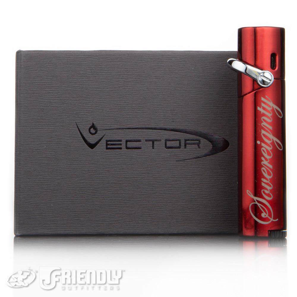 Sovereignty Glass/Vector Mystique Torch Lighter in Red