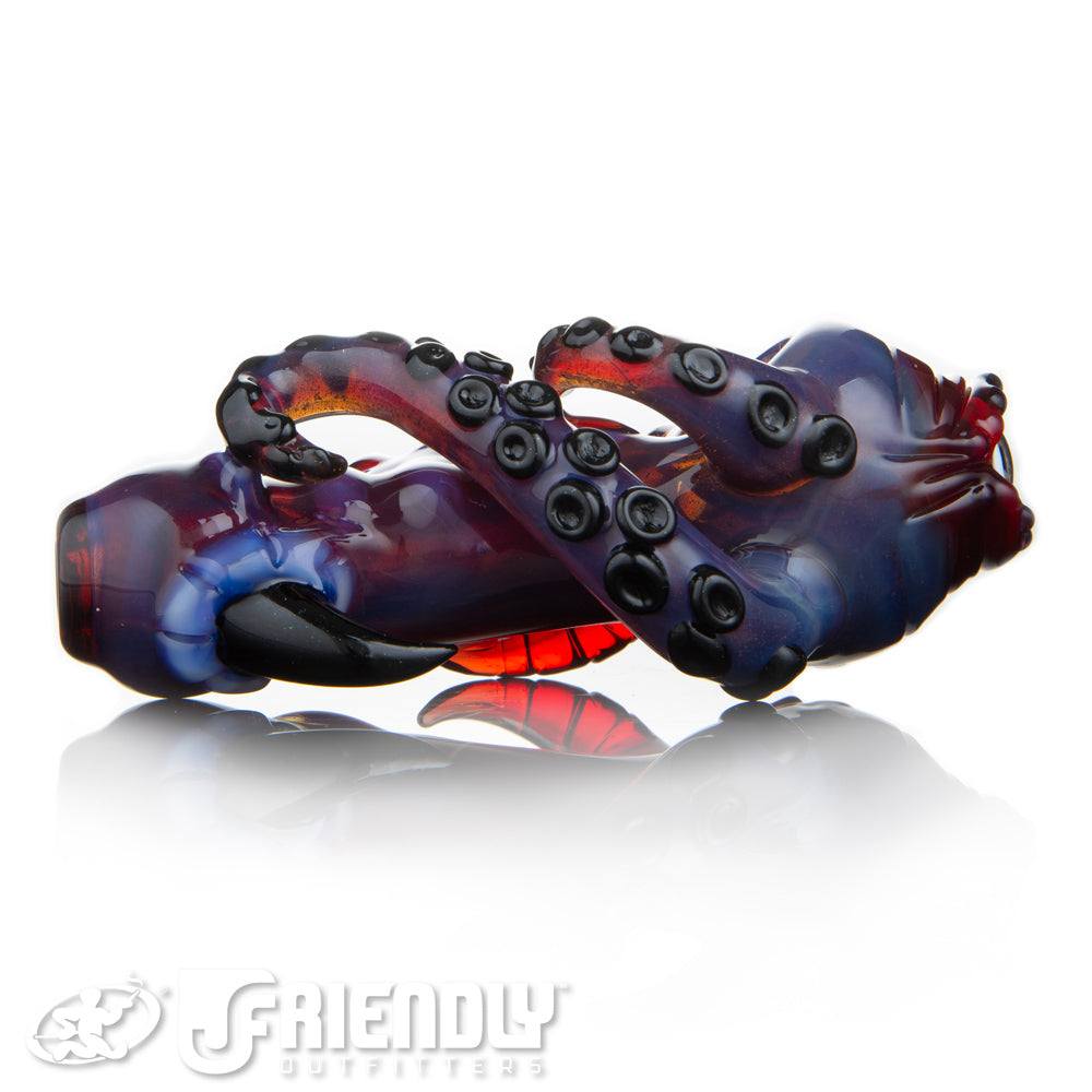 Mako Glass Dark Red & Purple Sea Creature Spoon