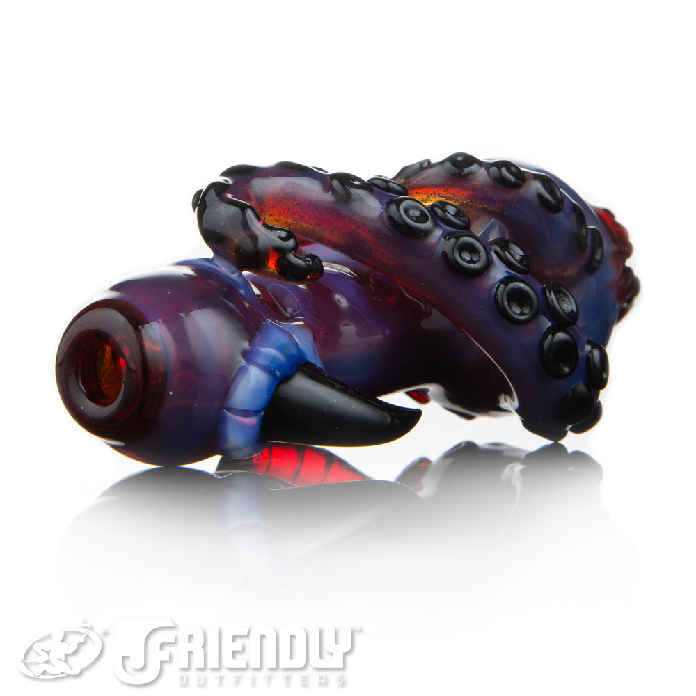 Mako Glass Dark Red & Purple Sea Creature Spoon