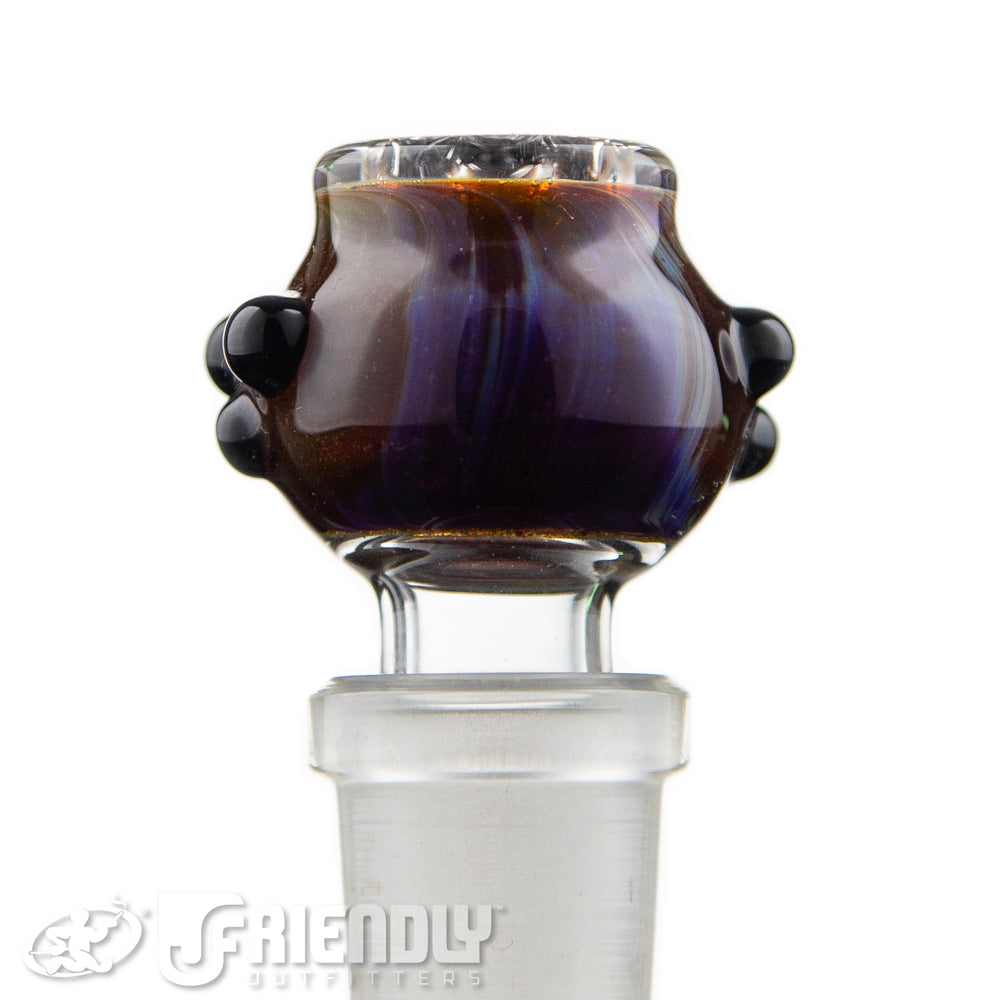 B.Wilson Glass 14mm Worked Multi Hole Slide