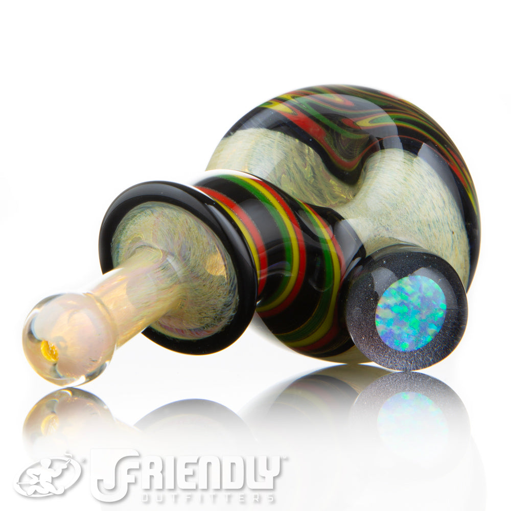 Amar Glass Rasta Wig Wag Fumed Three Hole Bowl Spoon