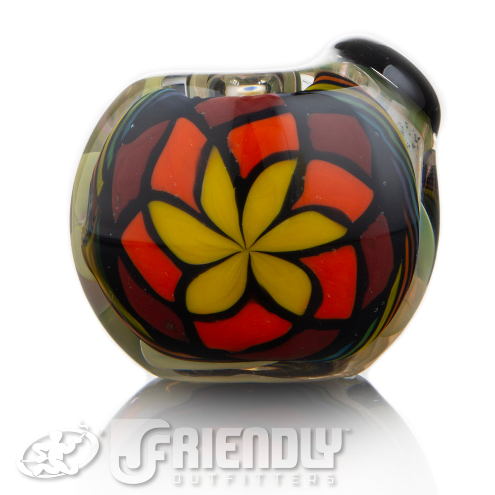 Talent Glass Worked Front Spoon w/ Rainbow Accents