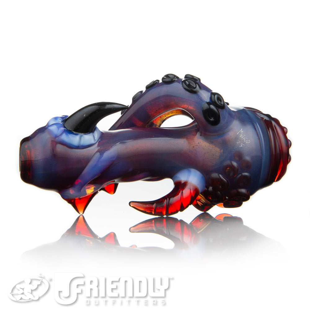 Mako Glass Dark Red & Purple Sea Creature Spoon