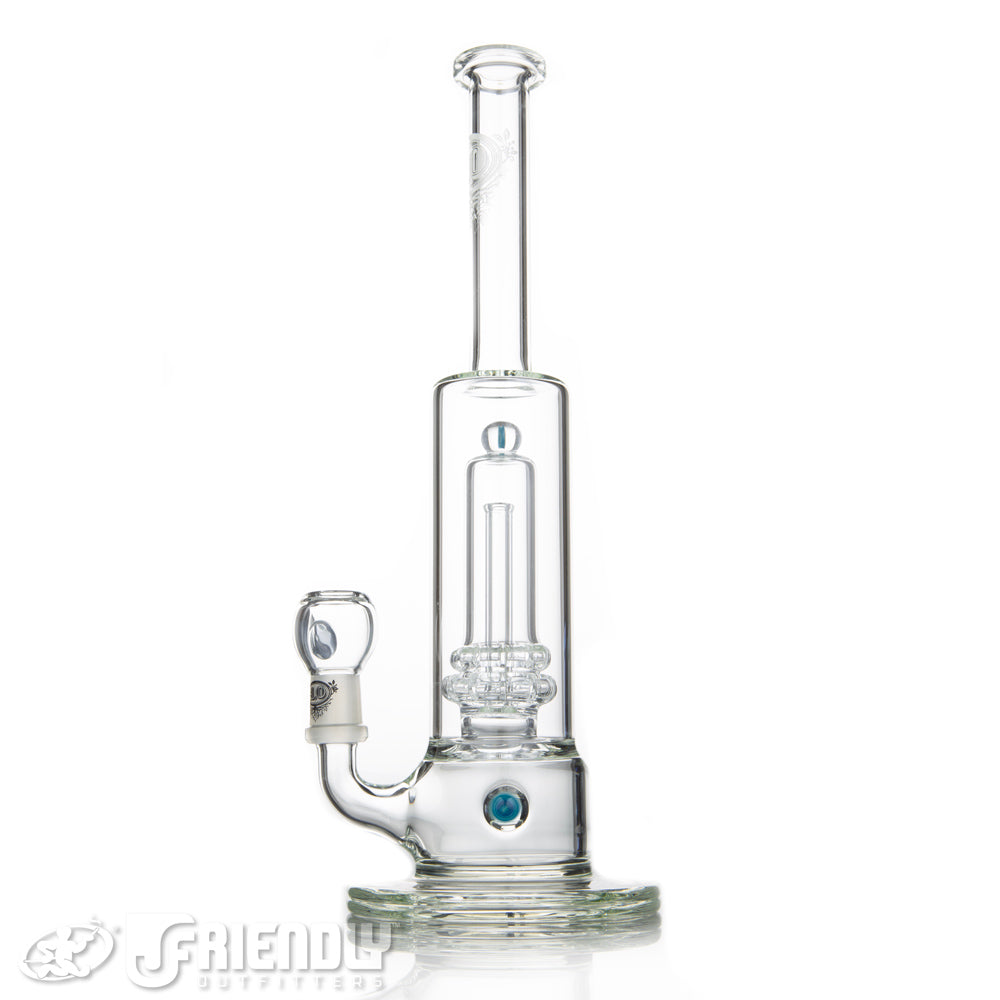 4.0 Glass Eric Ross 14mm Double Showerhead Tube w/ Male Joint