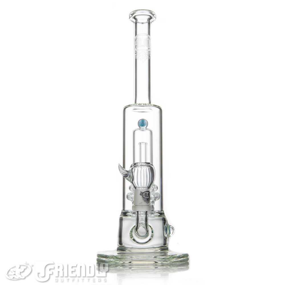 4.0 Glass Eric Ross 14mm Double Showerhead Tube w/ Male Joint