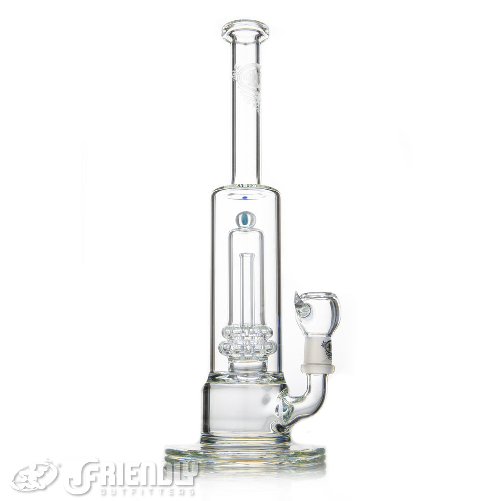 4.0 Glass Eric Ross 14mm Double Showerhead Tube w/ Male Joint