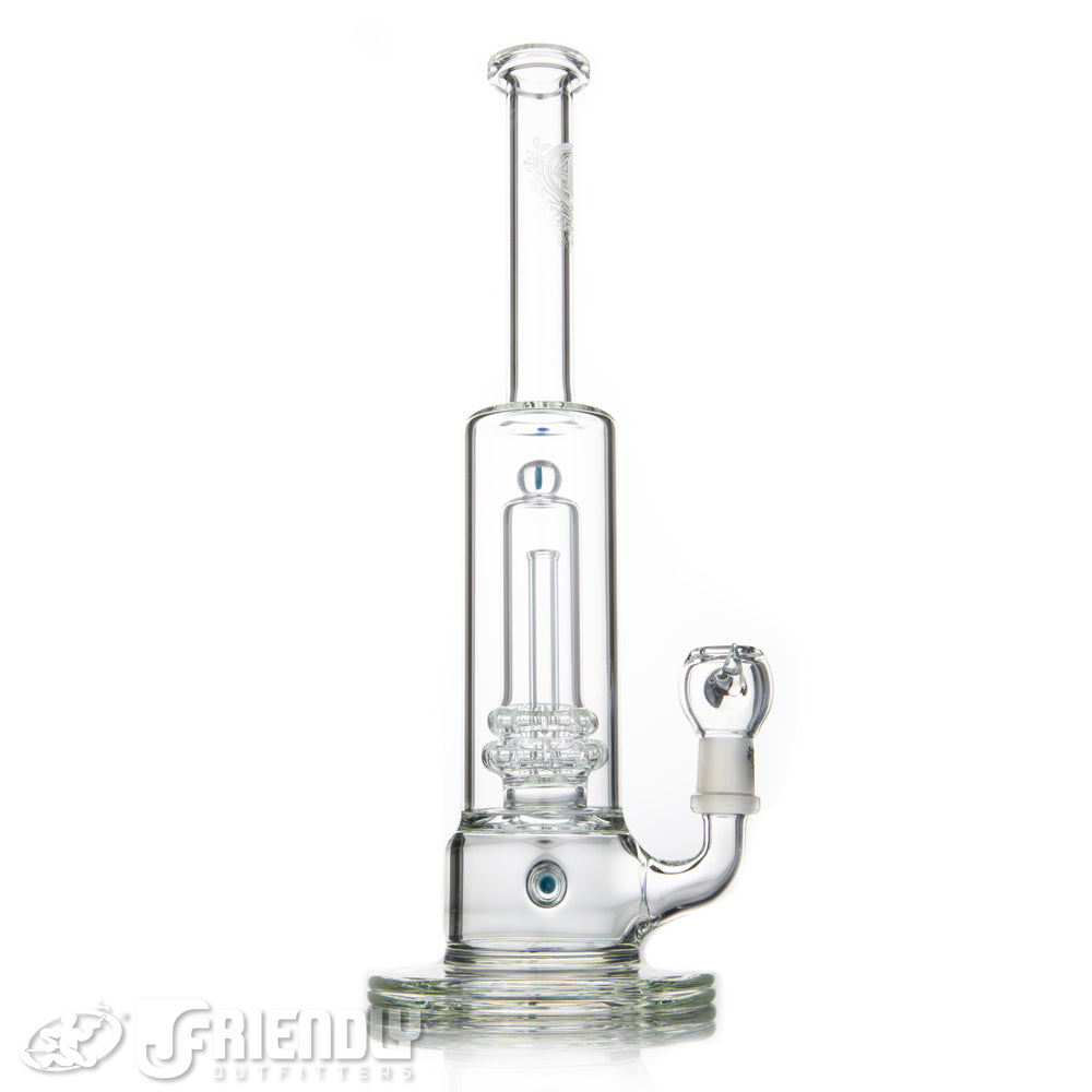 4.0 Glass Eric Ross 14mm Double Showerhead Tube w/ Male Joint