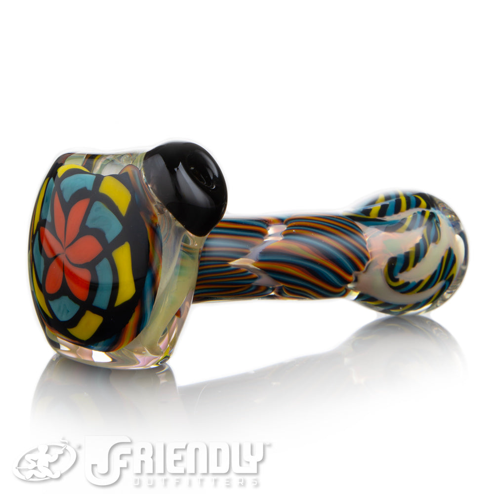 Talent Glass Worked Front Spoon w/ Fire & Ice Accents