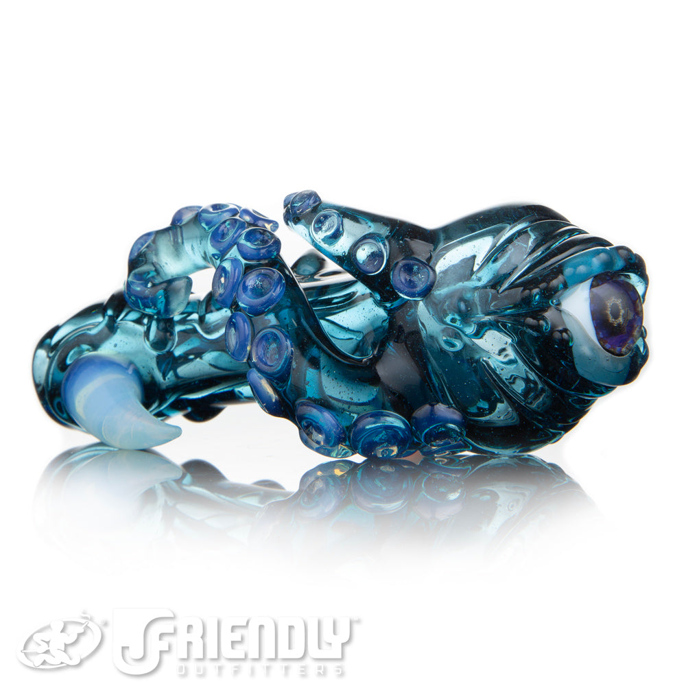 Mako Glass Transparent Blue w/ Blue Eye Sea Monster Spoon