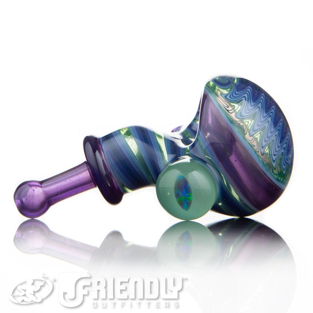 Amar Glass Three Hole Bowl Electric Purple Spoon