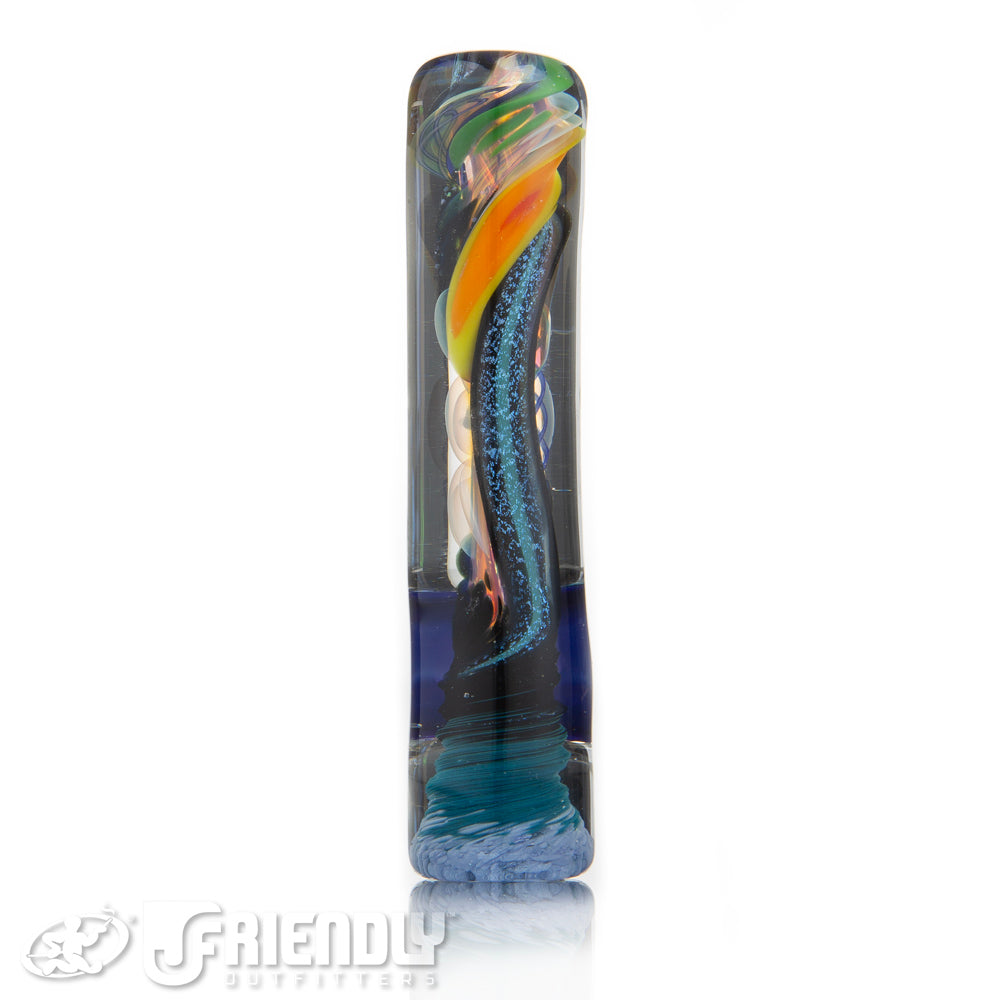 Oregon J Glass Thick Fumed Dichro and Blue Chillum #15