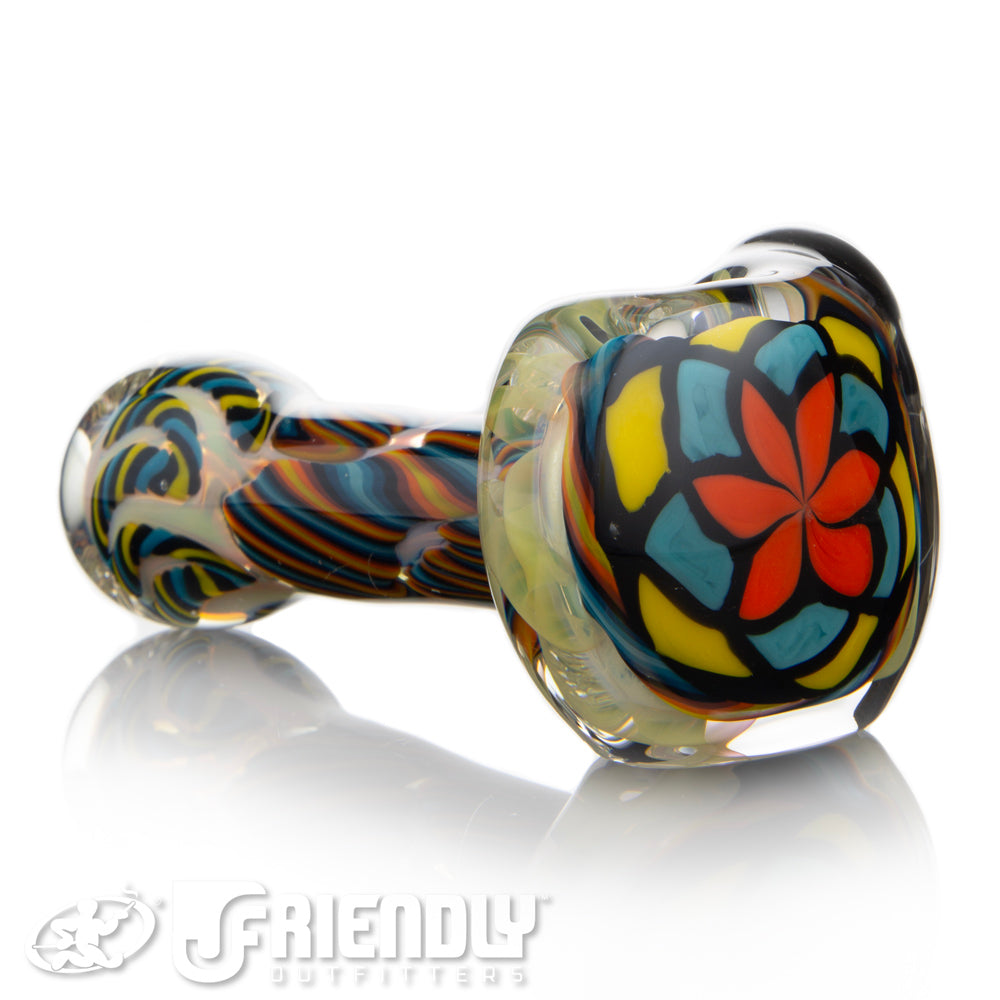 Talent Glass Worked Front Spoon w/ Fire & Ice Accents