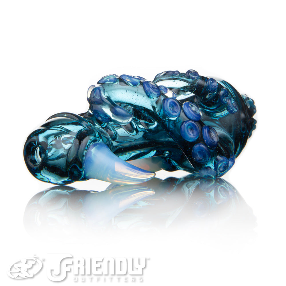 Mako Glass Transparent Blue w/ Blue Eye Sea Monster Spoon