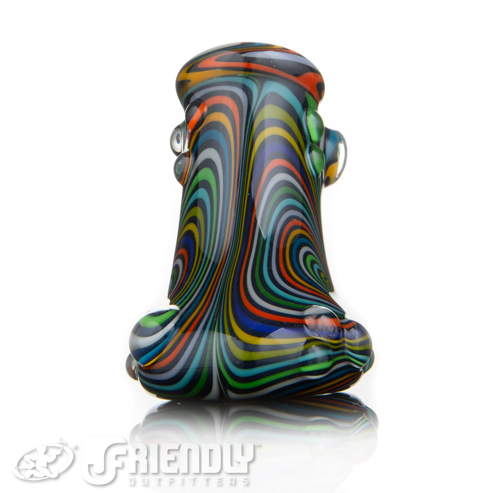 Fat Bottom Glass Rainbow Reversal Hammer w/Heavy UV Linework