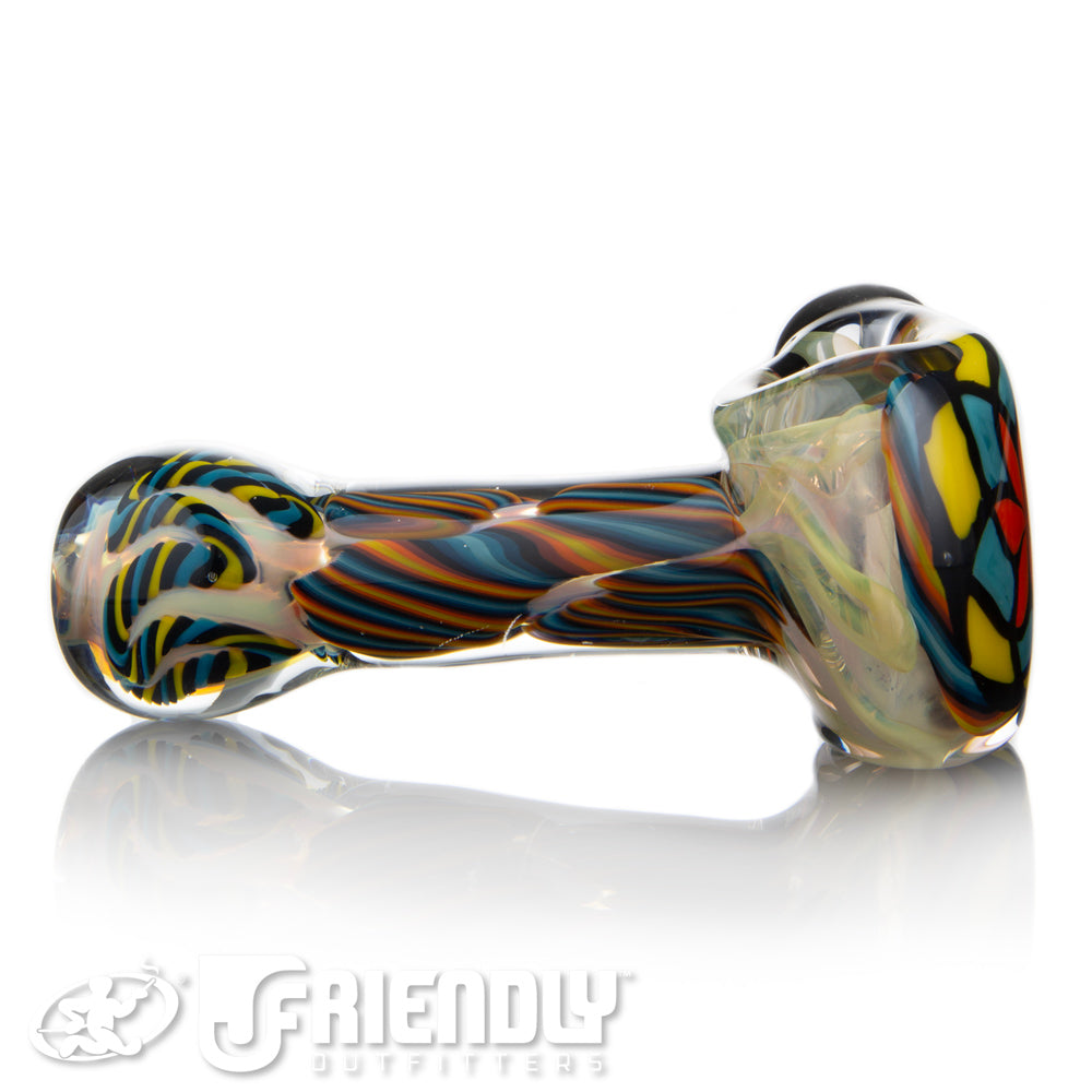 Talent Glass Worked Front Spoon w/ Fire & Ice Accents