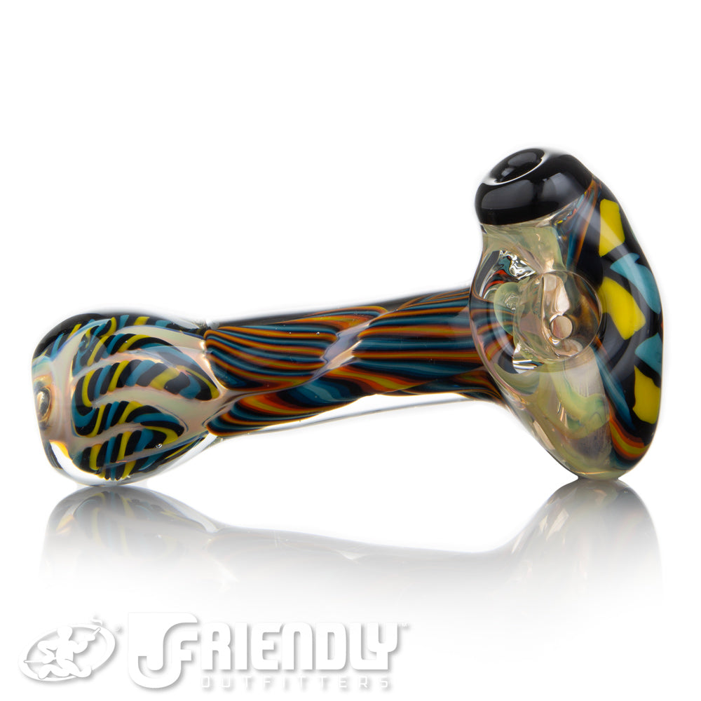 Talent Glass Worked Front Spoon w/ Fire & Ice Accents