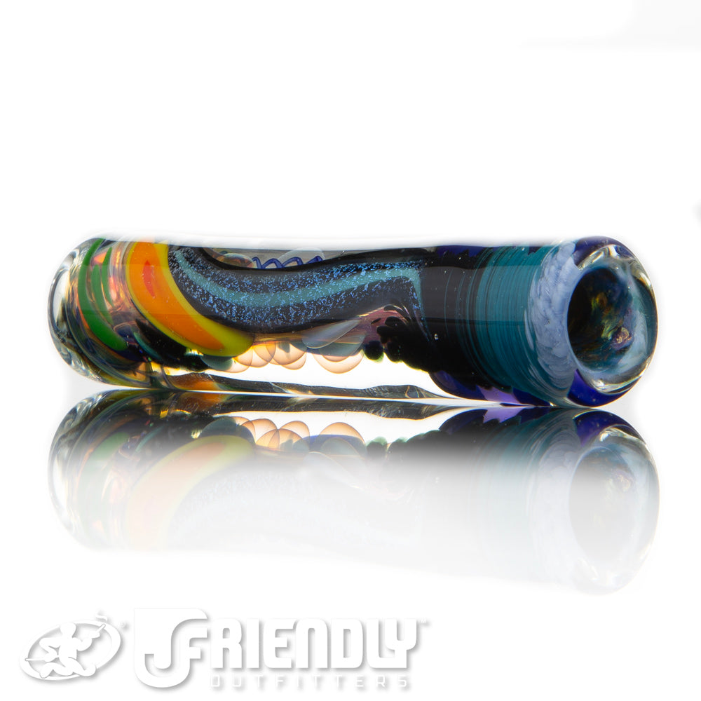 Oregon J Glass Thick Fumed Dichro and Blue Chillum #15