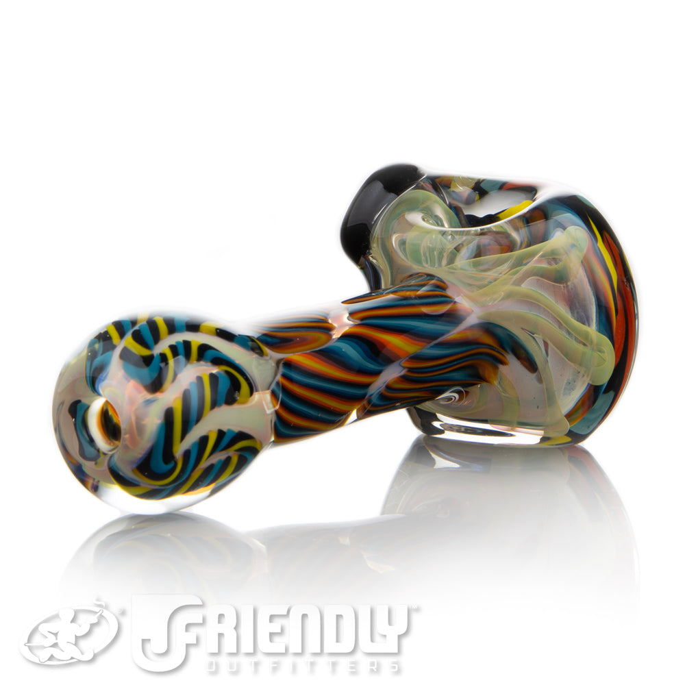 Talent Glass Worked Front Spoon w/ Fire & Ice Accents