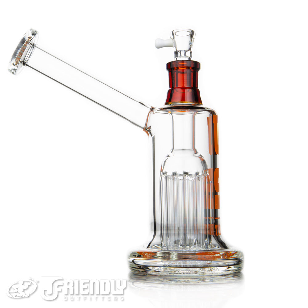 US Tubes 18mm 12 Arm Tree Bubblers w/ Orange Label and Worked Joint