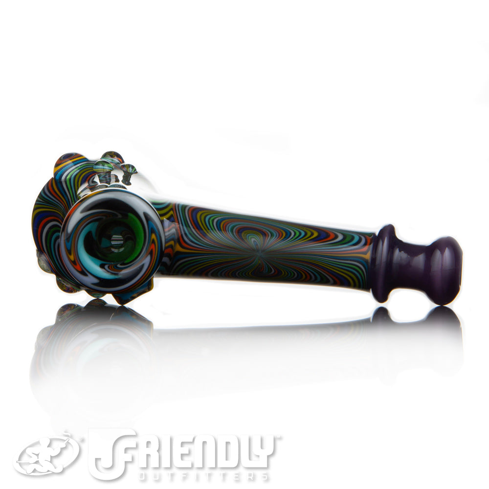 Fat Bottom Glass Rainbow Reversal Hammer w/Heavy UV Linework