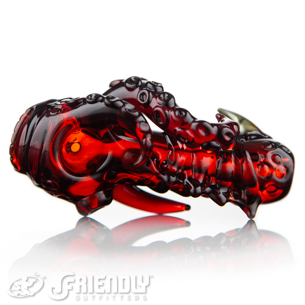 Mako Glass Dark Red Creature Spoon #13