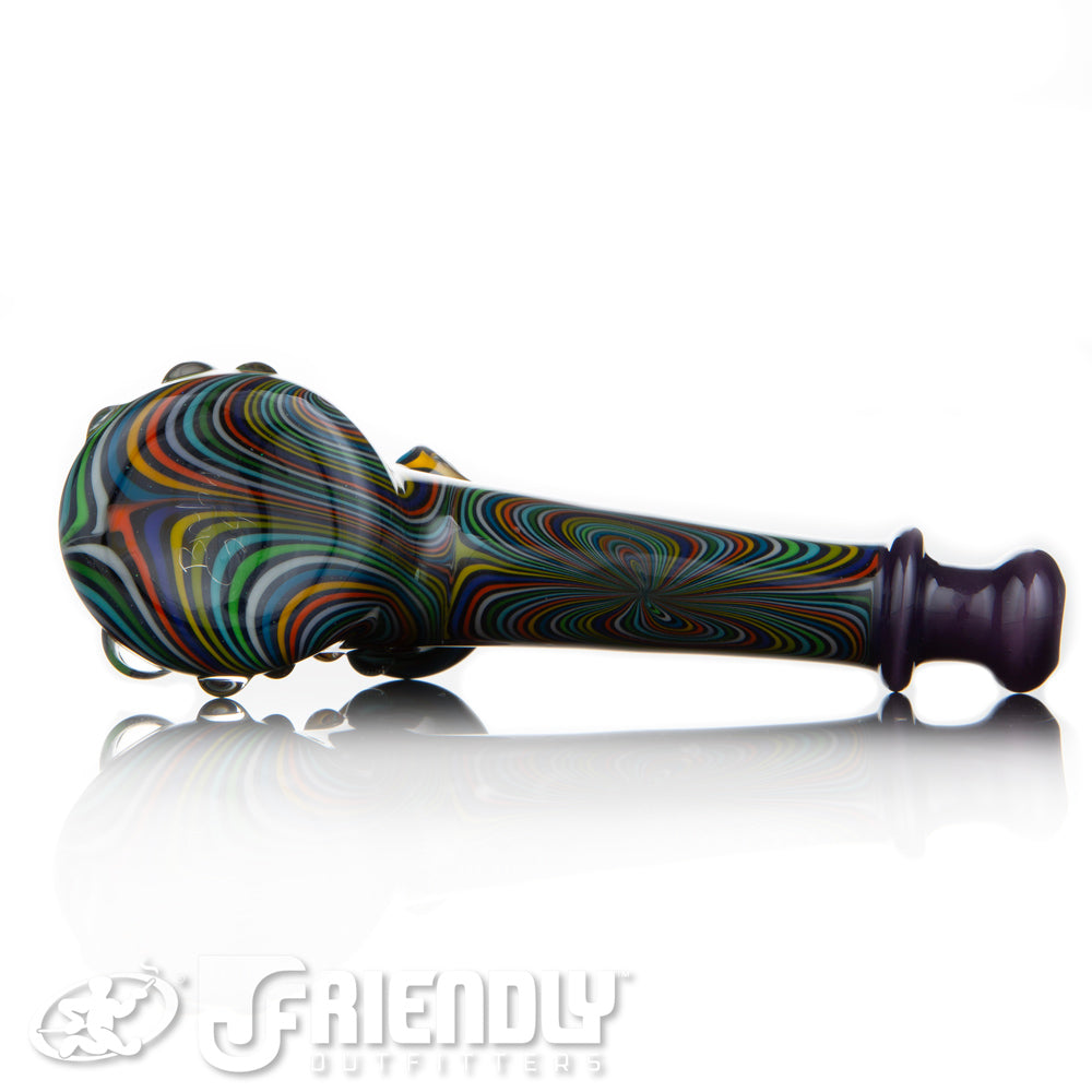 Fat Bottom Glass Rainbow Reversal Hammer w/Heavy UV Linework