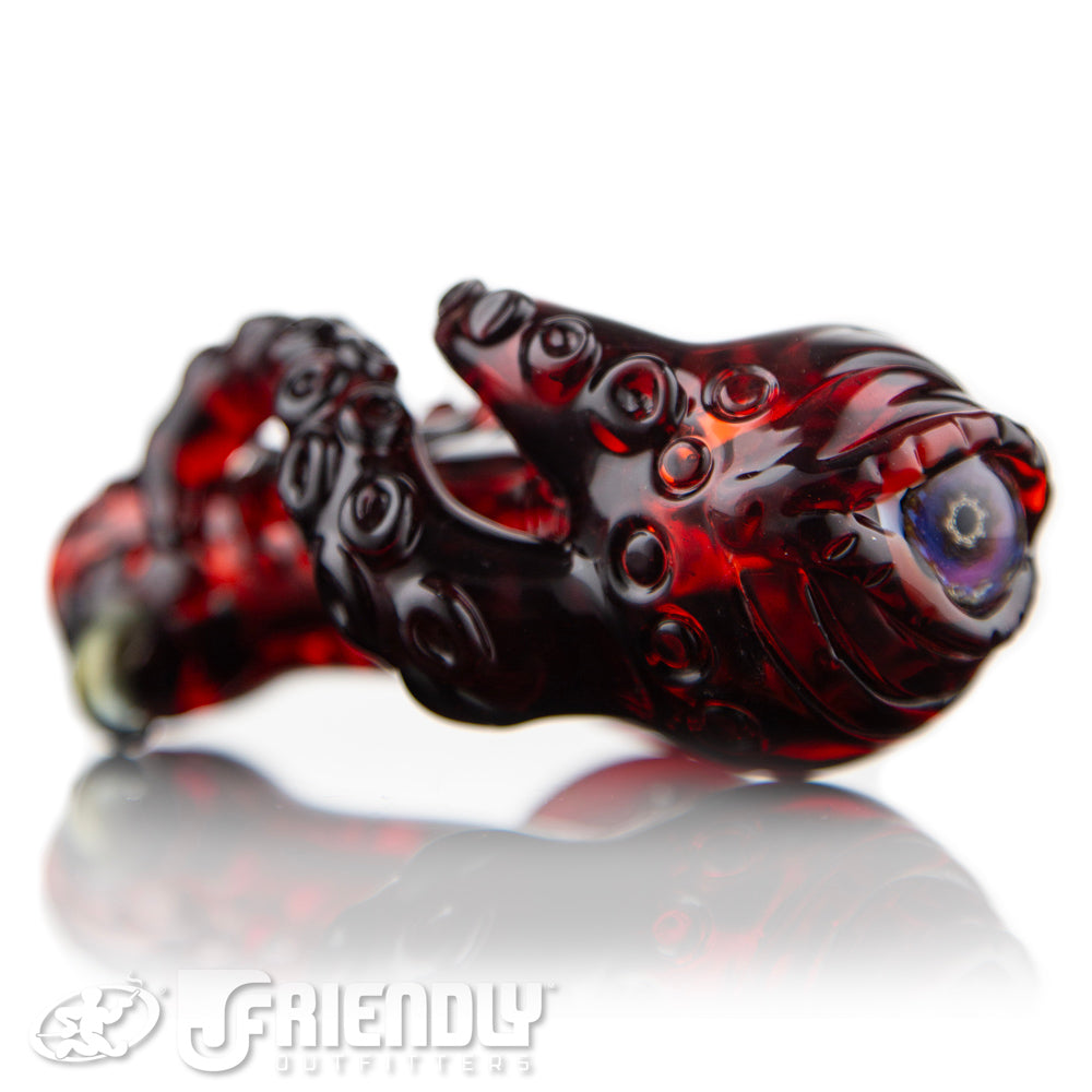 Mako Glass Dark Red Creature Spoon #13