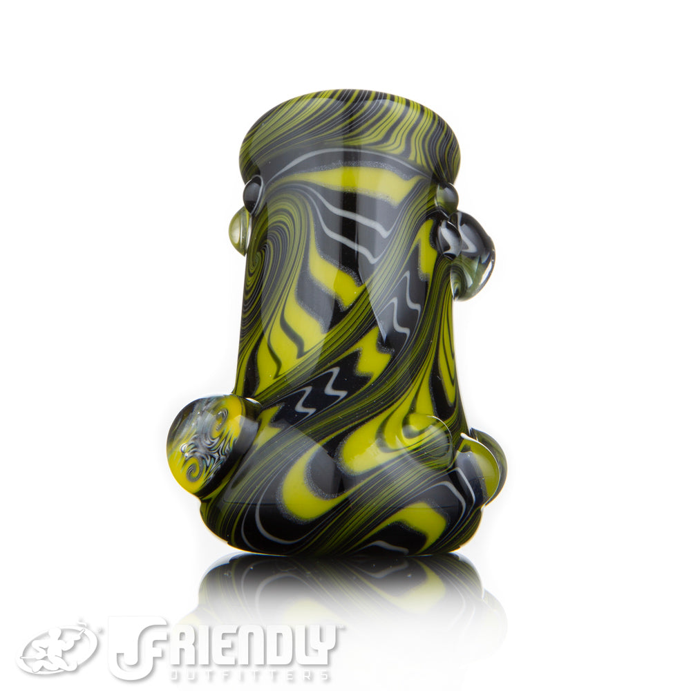 Fat Bottom Glass Black and Yellow Off Axis Hammer