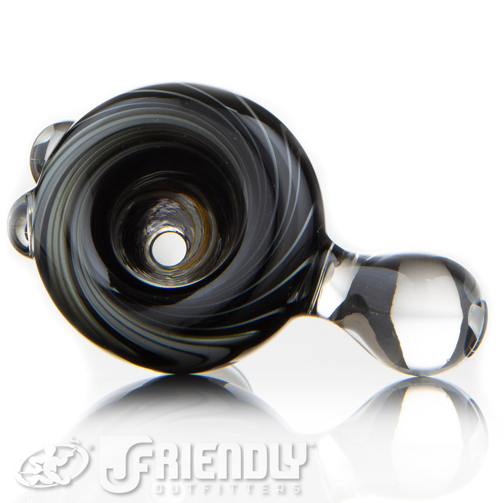 Fat Bottom Glas 14mm Black and White Wig Wag Slide #20
