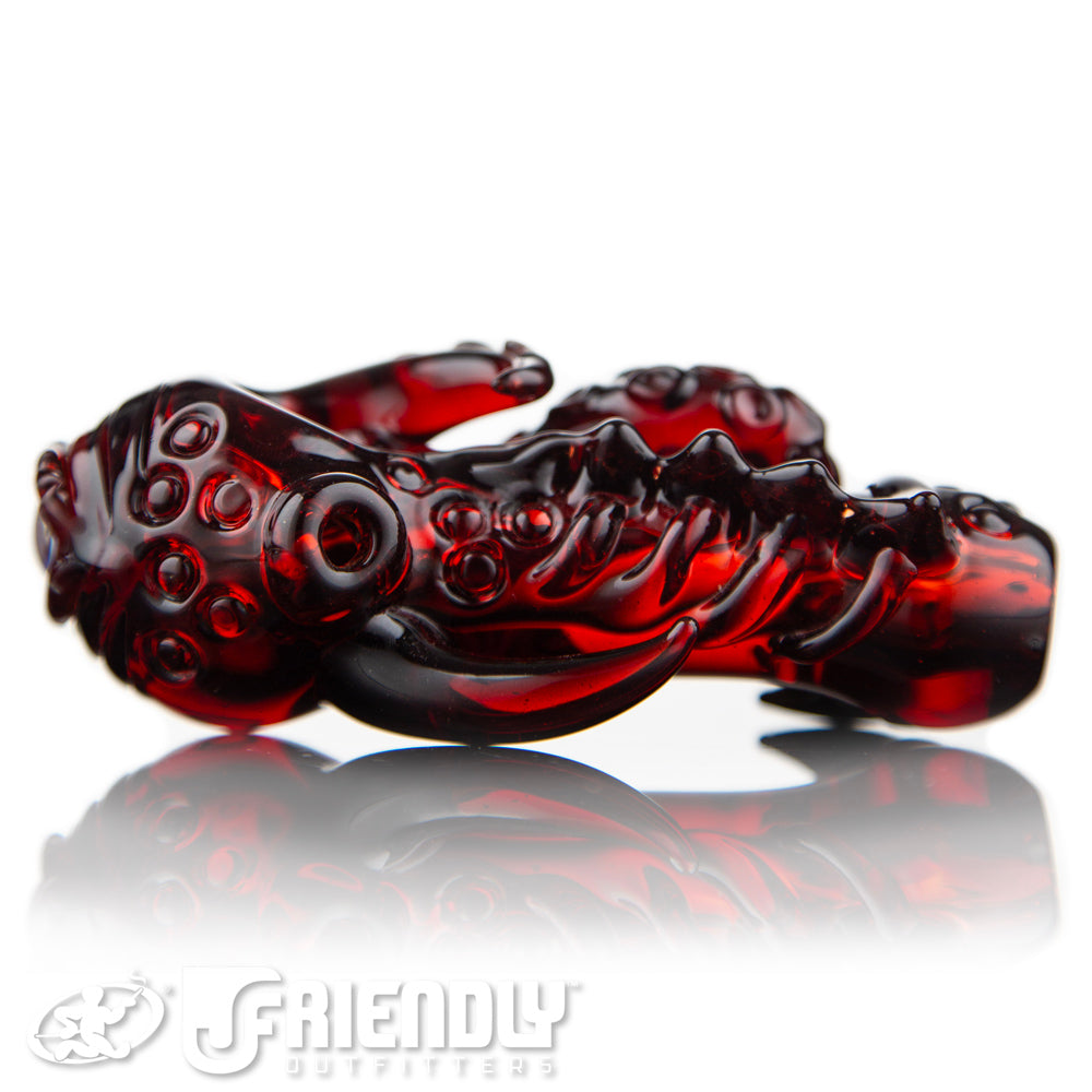 Mako Glass Dark Red Creature Spoon #13