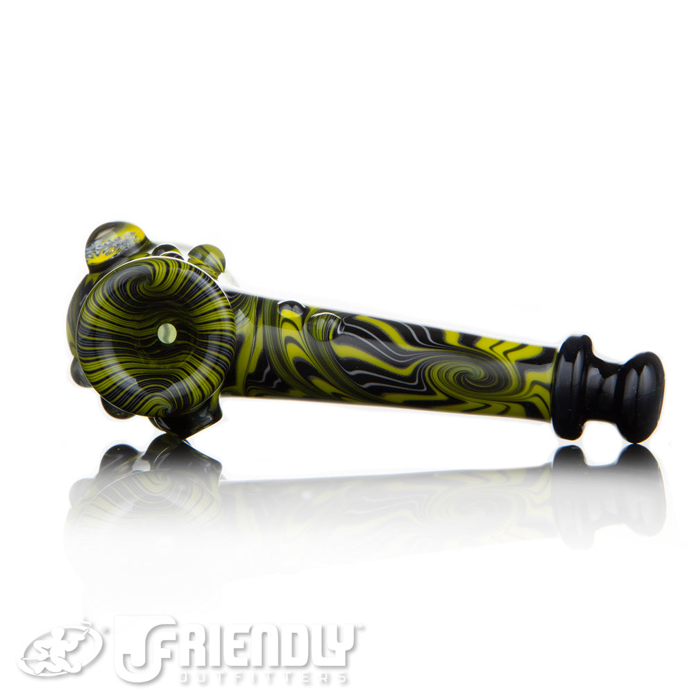 Fat Bottom Glass Black and Yellow Off Axis Hammer