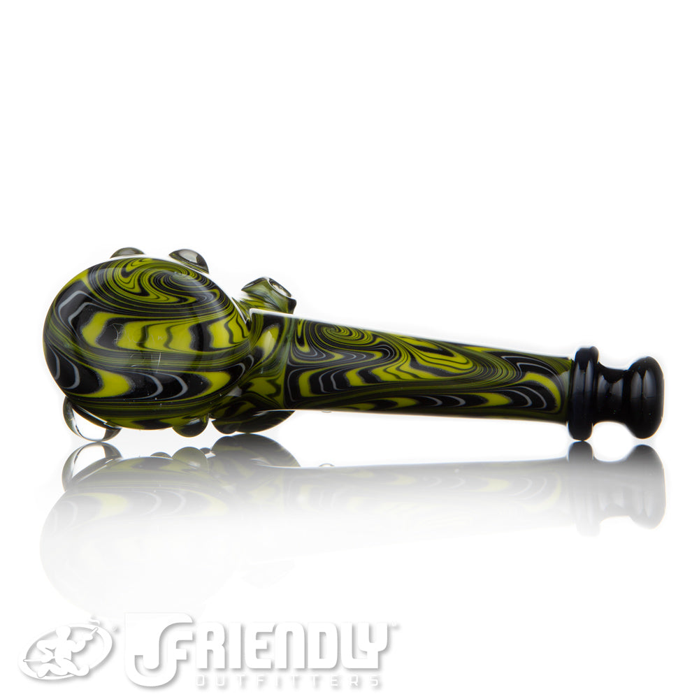 Fat Bottom Glass Black and Yellow Off Axis Hammer