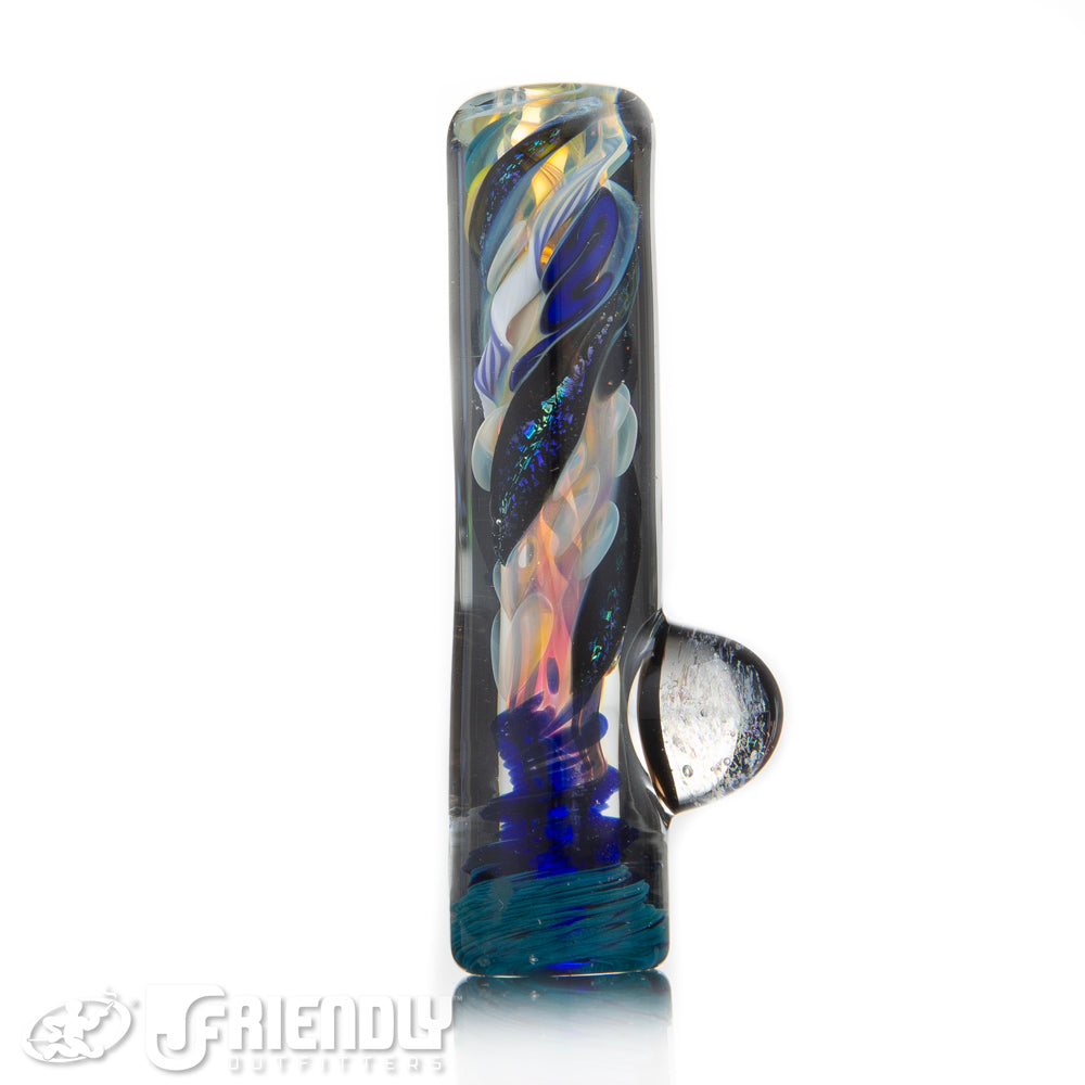 Oregon J Glass Thick Fumed Dichro and Blue Chillum #12