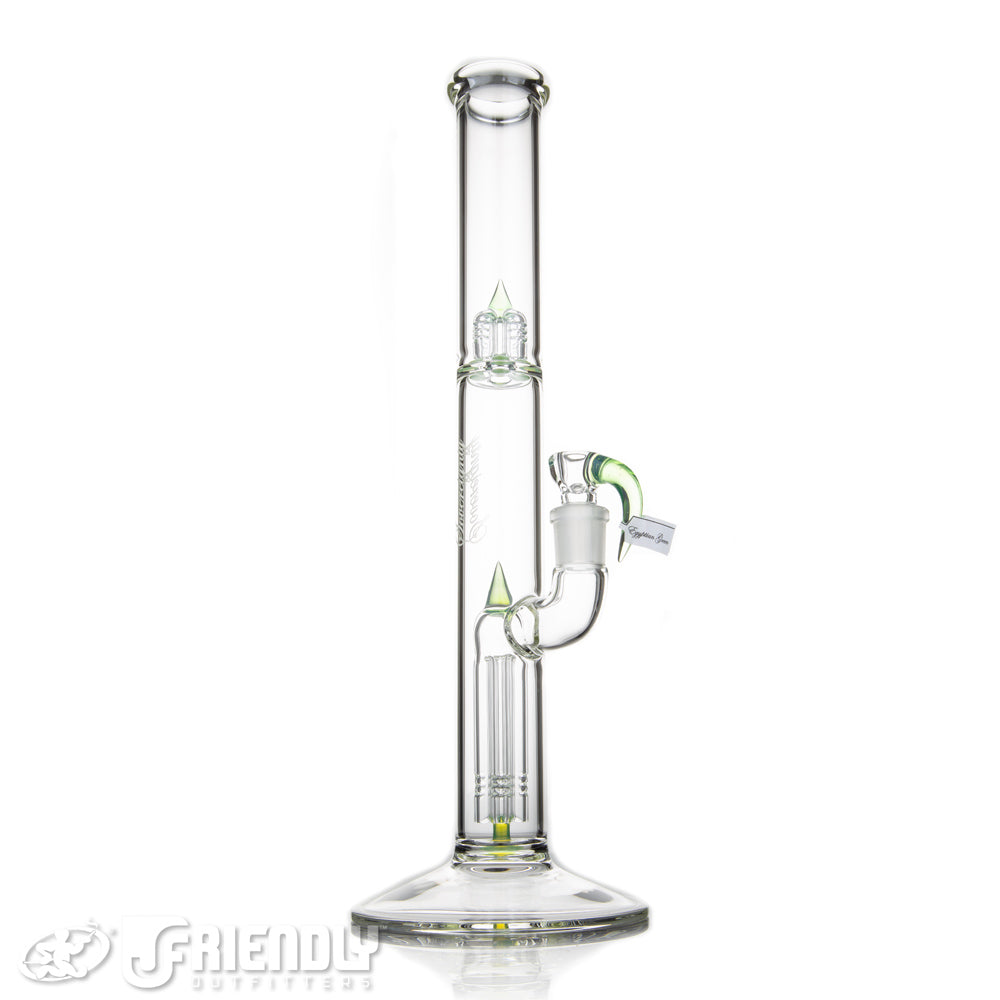 Sovereignty Glass 44mm Gridded Fixed 4 Arm w/ Partial Egyptian Green Accents