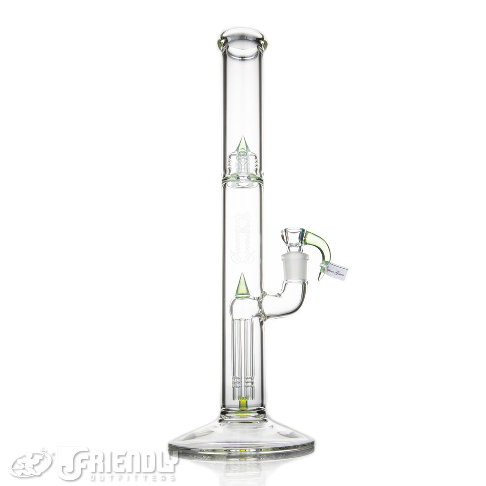 Sovereignty Glass 44mm Gridded Fixed 4 Arm w/ Partial Egyptian Green Accents