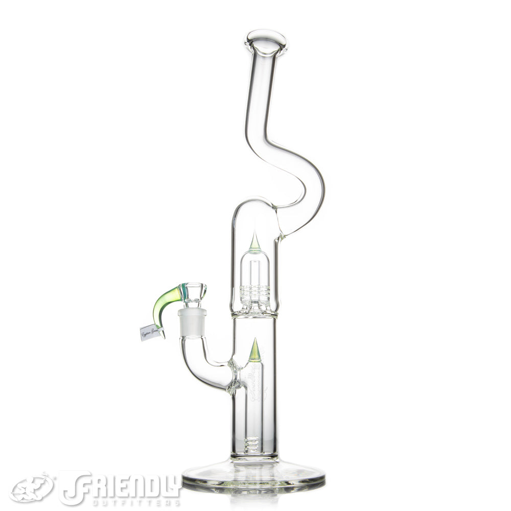 Sovereignty Glass Fixed 180 to Grid Dome Natty Neck w/ Egyptian Green Accent