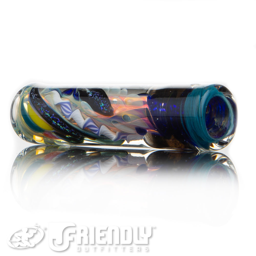 Oregon J Glass Thick Fumed Dichro and Blue Chillum #12