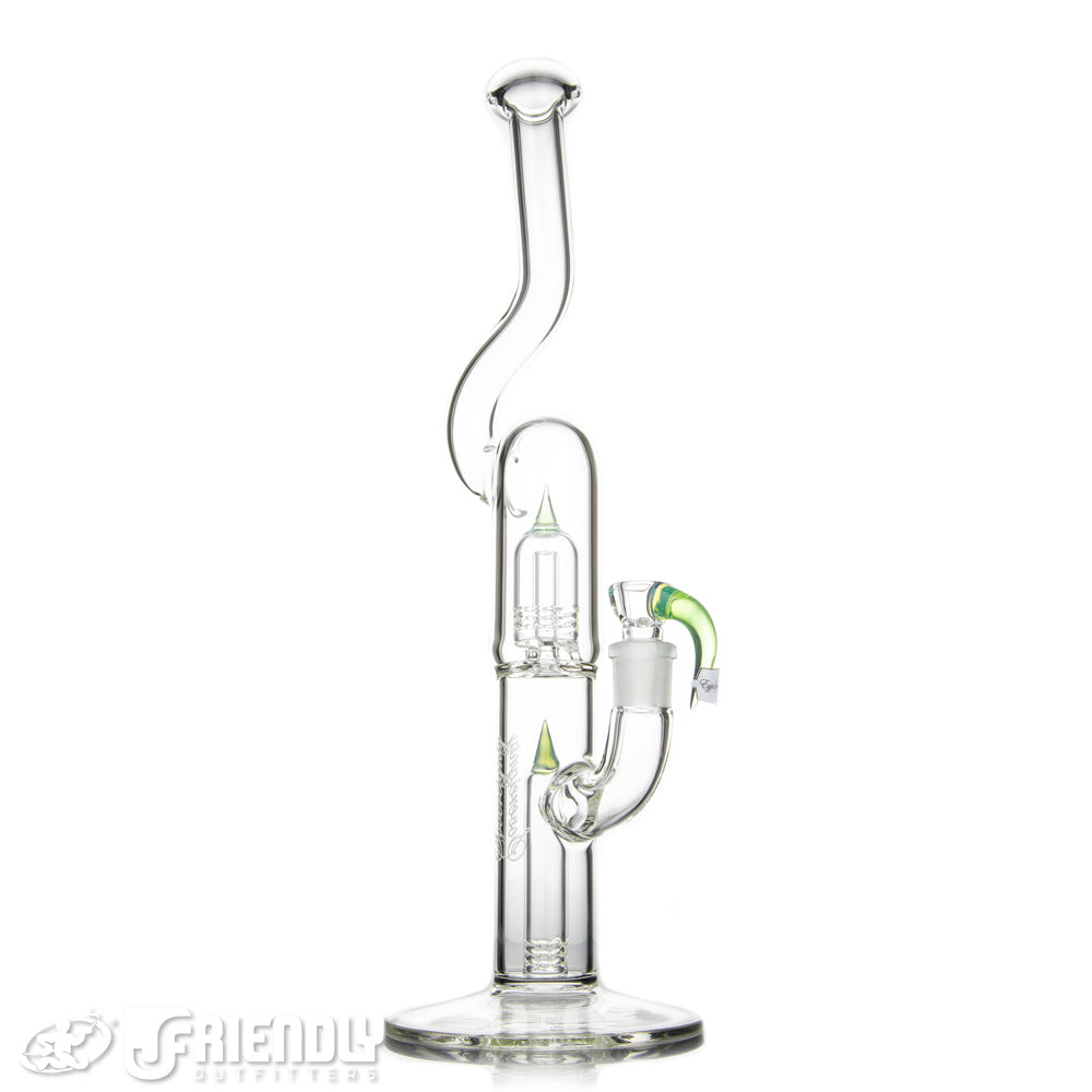 Sovereignty Glass Fixed 180 to Grid Dome Natty Neck w/ Egyptian Green Accent
