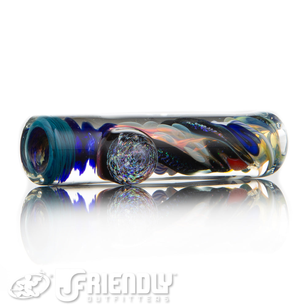 Oregon J Glass Thick Fumed Dichro and Blue Chillum #12